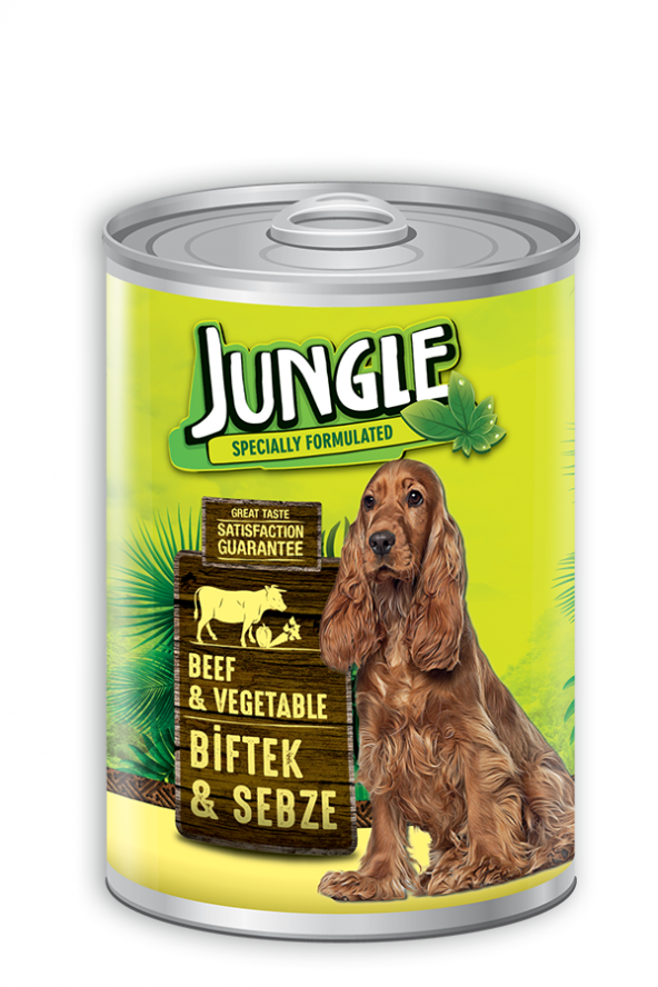Jungle Köpek 415 gr Biftekli-Sebzeli Konserve Skt: 09/2026