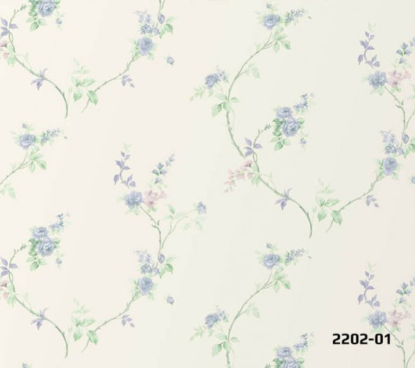 Bossini 2202-01 Çiçek Desenli Duvar Kağıdı