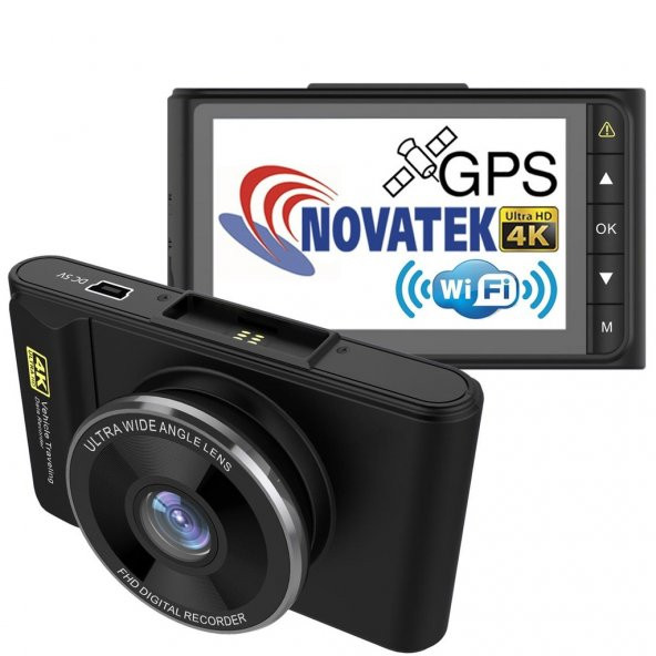 Novatek 4K WIFI GPS 4K Ultra HD Pro Araç Kamerası NT603GW - 9