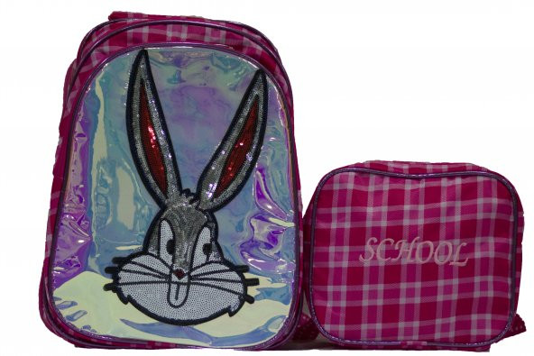 Bugs Bunny Tavşan Okul Çantası İlkokul Çantası Anaokulu Çantası Beslenme Çantası Hediyeli-5