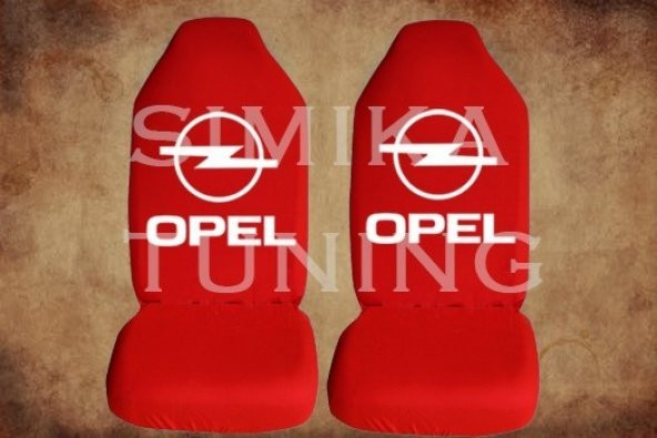 Opel Kırmızı Renk Ön Koltuk Penye Kılıf 1 Sticker HEDİYE
