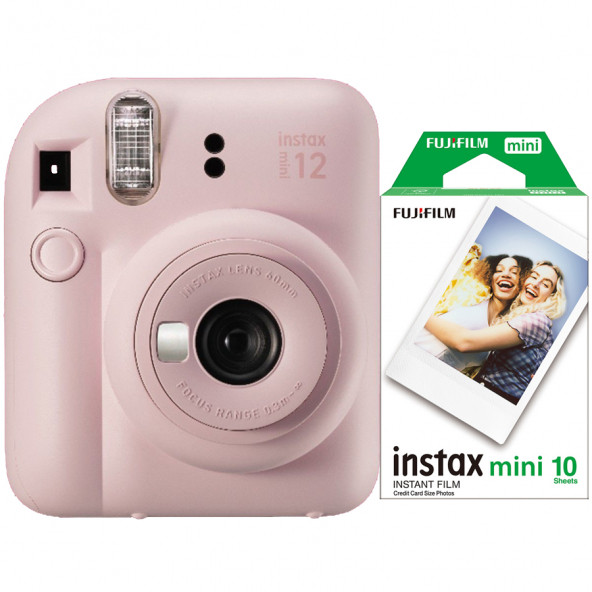 Fujifilm İnstax Mini 12 Fotoğraf MakinesiAskıpil10'lu film (pembe)