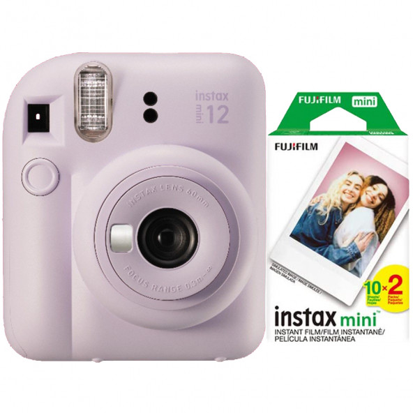 Fujifilm İnstax Mini 12 Fotoğraf MakinesiAskıpil20'li film (LİLA)