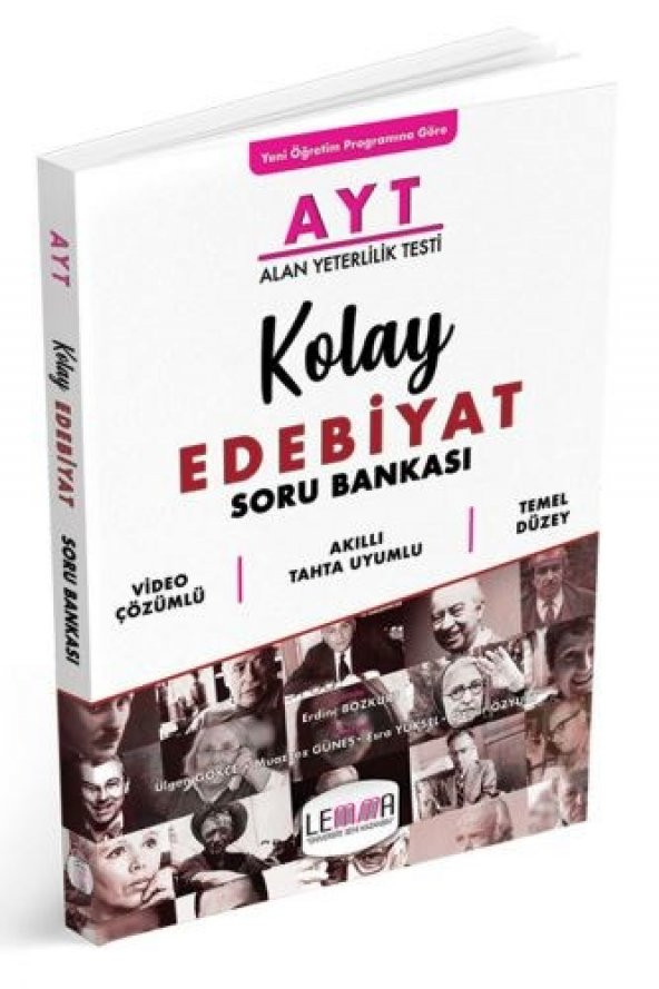 LEMMA Yayınları AYT Kolay Edebiyat Soru Bankası