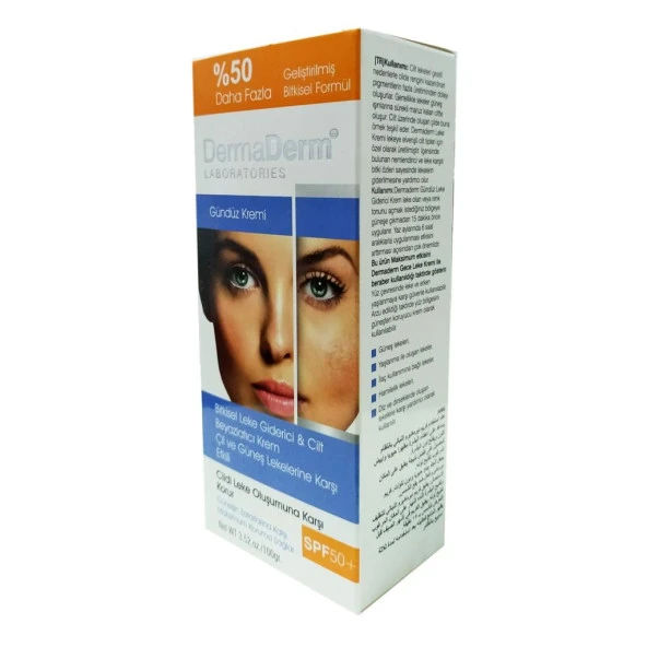 Dermaderm Bitkisel Leke Giderici Beyazlatıcı Gündüz Kremi 100Gr - 4