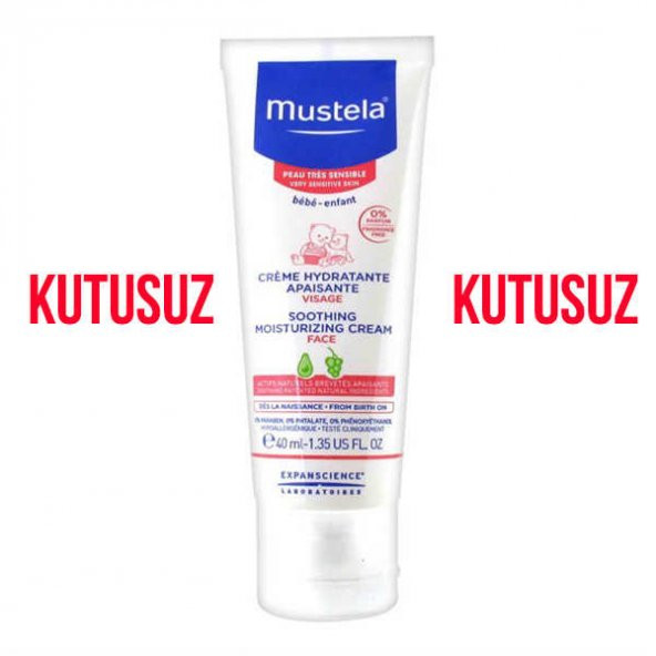 Mustela Sooting Moisturizing Face Cream 40 ml Kutusuz