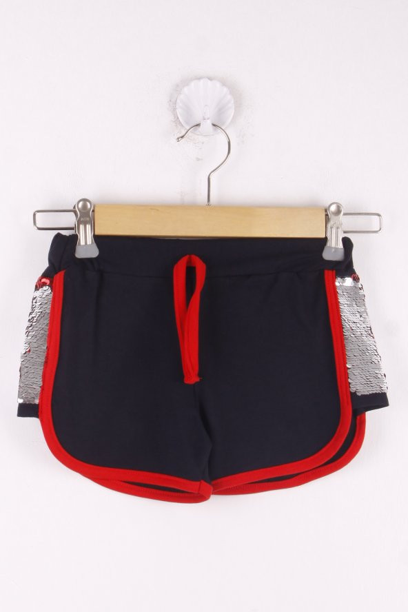 Toontoy Kız Çocuk 2 Yanı Pullu Nakışlı Şort - 8