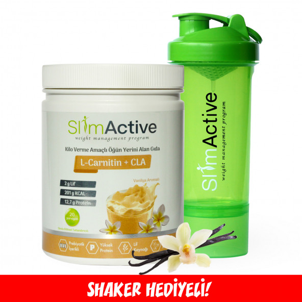 Slim Active Kilo Verme Amaçlı Öğün Yerini Alan Gıda Vanilya Aromalı Süt Protein