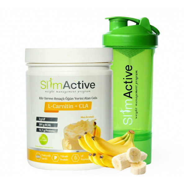 Slim Active Kilo Verme Amaçlı Öğün Yerini Alan Gıda Muz Aromalı Süt Protein - 2