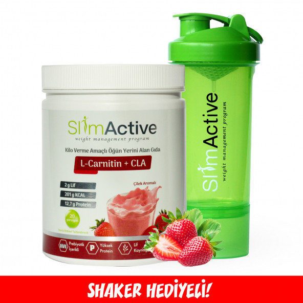 Slim Active Kilo Verme Amaçlı Öğün Yerini Alan Gıda Çilek Aromalı Süt Protein