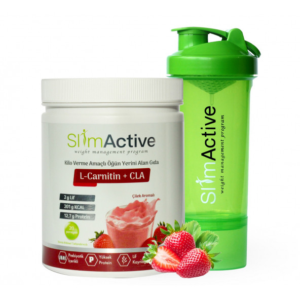 Slim Active Kilo Verme Amaçlı Öğün Yerini Alan Gıda Çilek Aromalı Süt Protein - 2