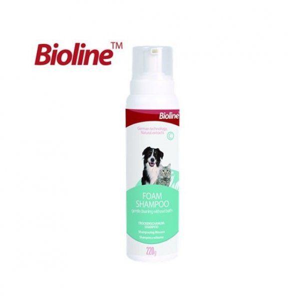 Bioline Kedi ve Köpek Köpük Şampuan 220 Gr Skt:02/ 2024