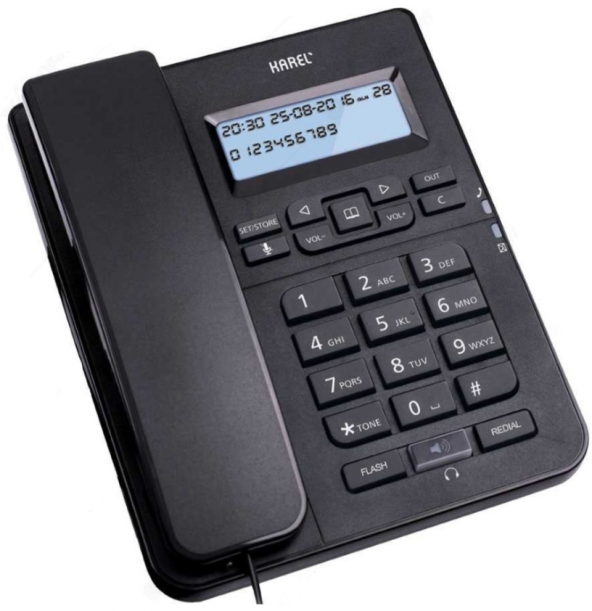 Karel TM145 Ekranlı Masaüstü Ev Telefonu Siyah