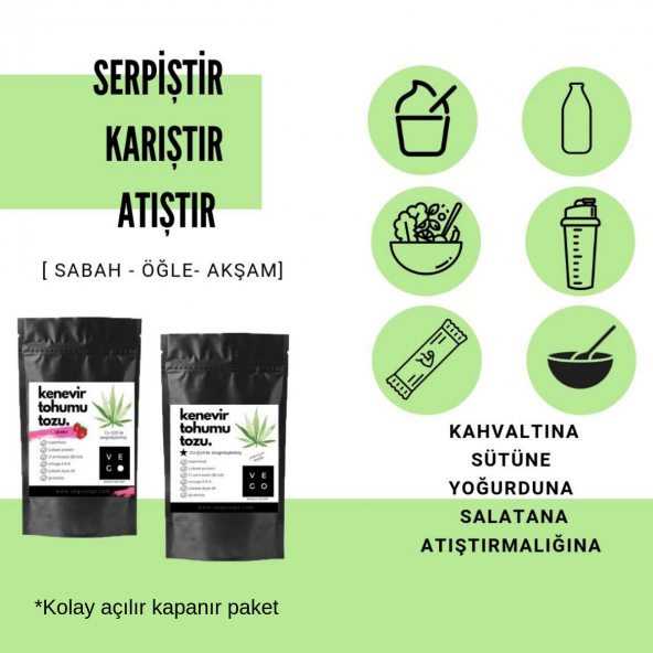Vegovego Kenevir Protein Tozu - Fırsat Paket - 7