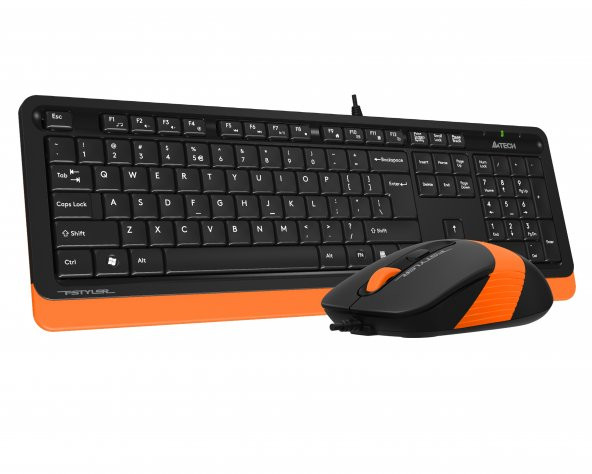 A4 TECH F1010 Q USB TURUNCU MM KLAVYE+OPTİK MOUSE - 2