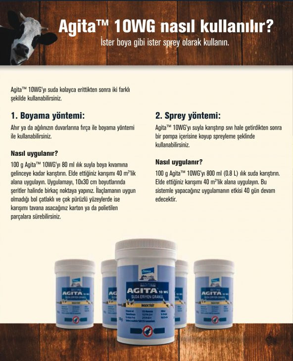 AGİTA 10 WG SUDA ERİYEN GRANÜL 100 Gr KARASİNEK İLACI - 3