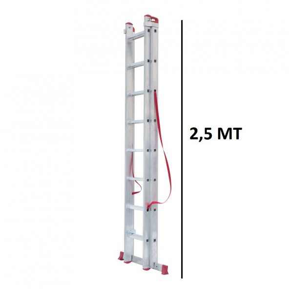 BEYKON 2X2.5  a tipi TOPLAM 5 METRE SÜRGÜLÜ PTT MERDİVEN - 2