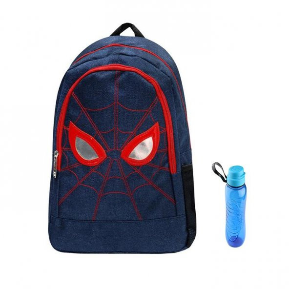 Anaokulu Sırt Çantası - Spiderman Model Anaokulu Çantası - Çocuk Çantası + Suluk Hediyeli