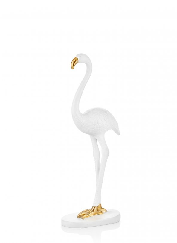 Flamingo Masaüstü Dekoratif Ojbe 33 Cm - Beyaz