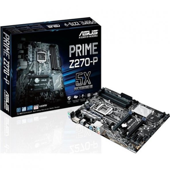 Asus PRIME Z270-P Intel Z270 3200MHz+ (OC) DDR4 Soket1151