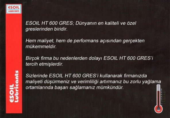 Esoil HT 600 1 Kg Yüksek Sıcağa Dayanıklı Beyaz Gres - 5