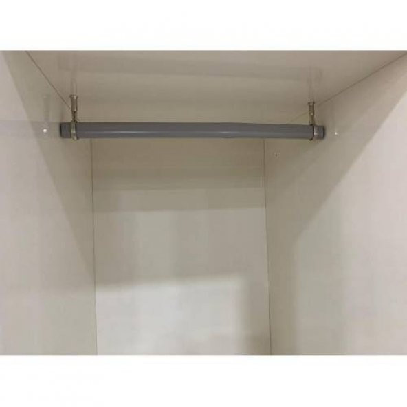 Boru U Flanş 2Li Paket Vidalı Dolap Askı Aparatı Tüm Marka Ürünlere Uyumlu - 2