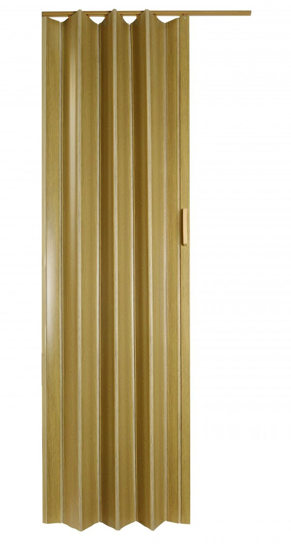 İnce Akordiyon Kapı Meşe 85x203 PVC Katlanır Kapı 0,6mm Kalınlıkt