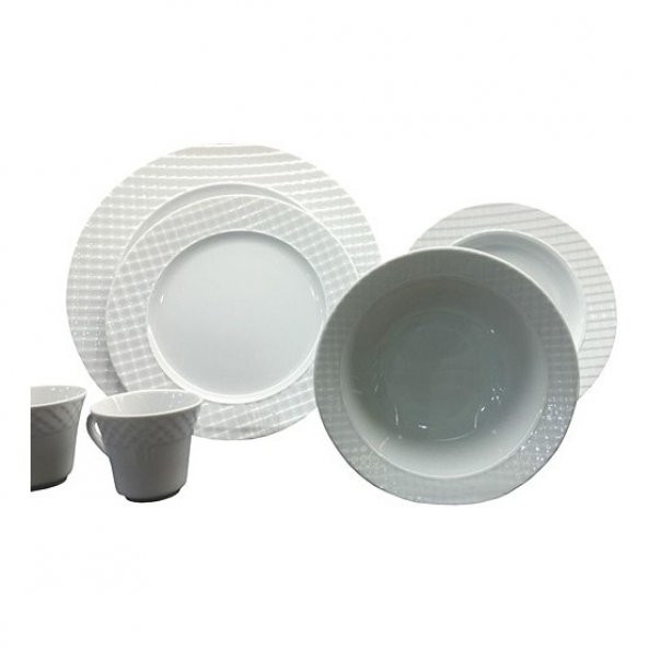 Kütahya Porselen Ekose 24 Parça 6 Kişilik Yemek Takımı - 3