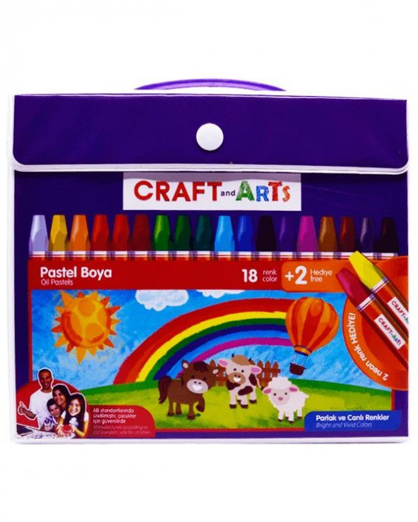 Craft And Arts 18+2 Pastel Boya Kalem Seti 20 Renkli