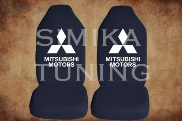 Mitsubishi Siyah Renk Ön Koltuk Penye Kılıf 1 Sticker HEDİYE