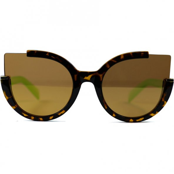 Oto Model Kahverengi Aynalı Camlı Yeşil Saplı FashionMoon Güneş Gözlüğü