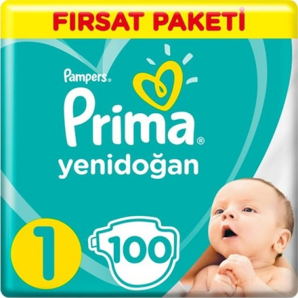Prima Bebek Bezi 1 Beden Yenidoğan Fırsat Paketi 2-5 Kg 100 Adet