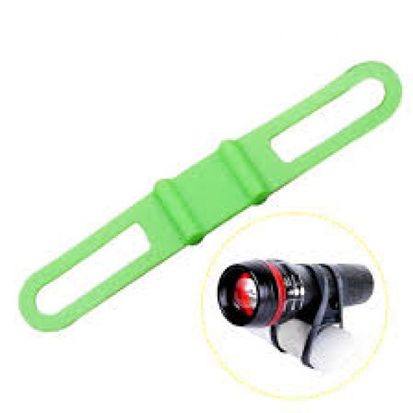 Bisiklet Silikon Far Tutucu (Yeşil) - 2