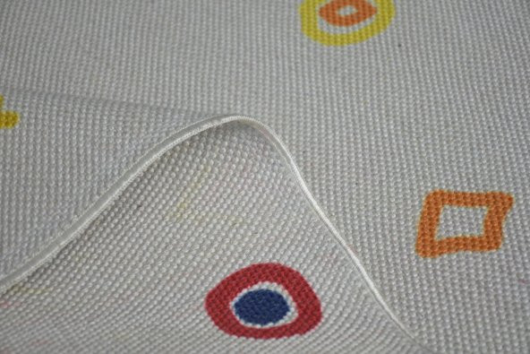 Çift Taraflı Karışık Renk Yıkanabilir İnce Yazlık Kilim - HS81007 - 2