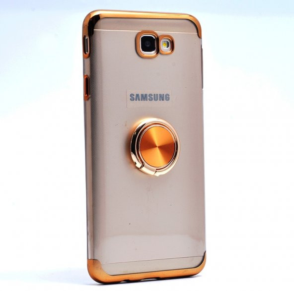 Samsung J7 Prime Kılıf Yüzüklü Standlı Telefon Kılıfı-GS - 4