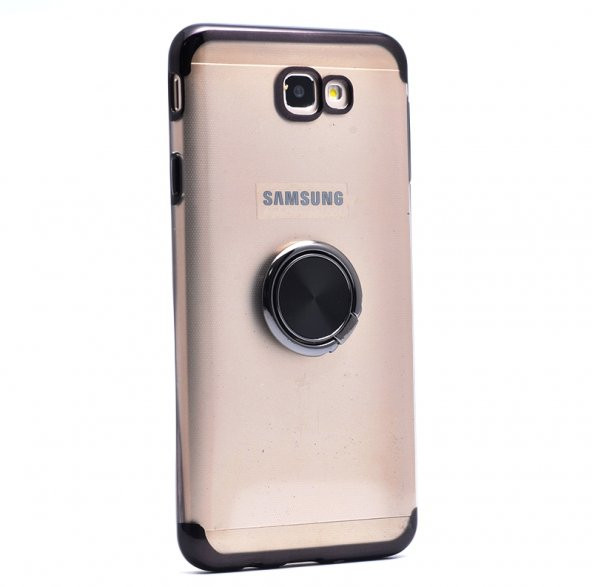 Samsung J7 Prime Kılıf Yüzüklü Standlı Telefon Kılıfı-GS - 5