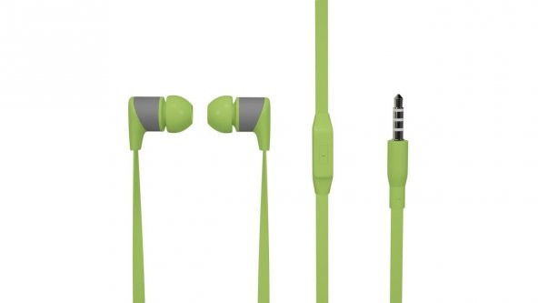 Soultech Mikrofonlu Kulakiçi Kulaklık 3.5mm Yeşil - KK003Y