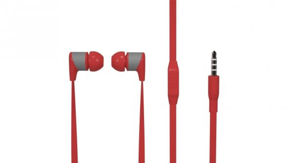 Soultech Mikrofonlu Kulakiçi Kulaklık 3.5mm Kırmızı - KK003K