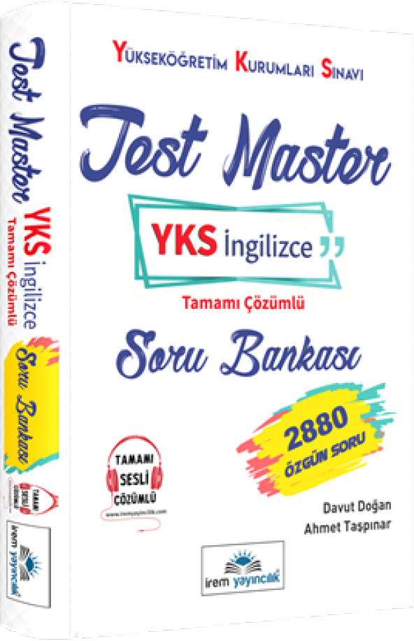 İrem Yayıncılık Test Master YKS İngilizce Tamamı Çözümlü Soru Bankası - 1