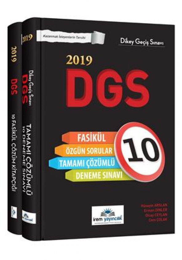 İrem Yayıncılık 2019 DGS Tamamı Çözümlü 10 Deneme