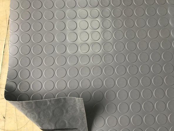 GRİ PVC PARALI ZEMİN KAPLAMA 110 CM EN Araç İçi Döşeme MUŞAMBASI