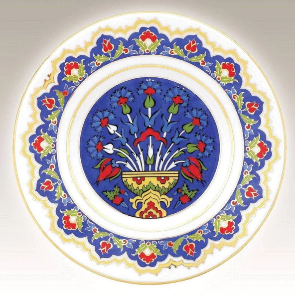 Kütahya Porselen 17 cm El Dekoru Tabak Dekor No 013884 - 2
