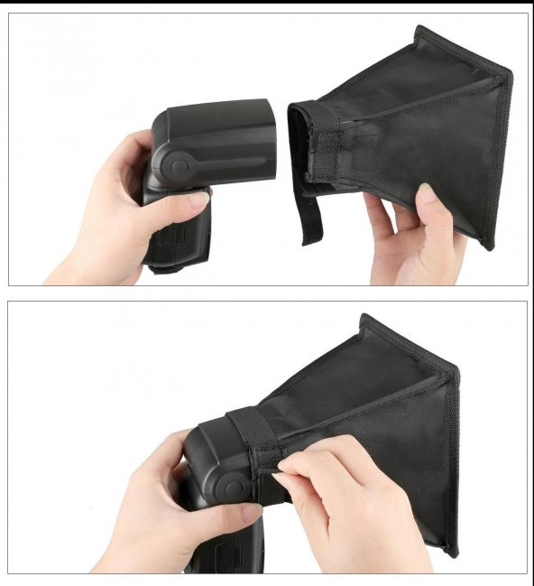 Tepeflaşı için Softbox (Difüzer) 20x30cm - 3