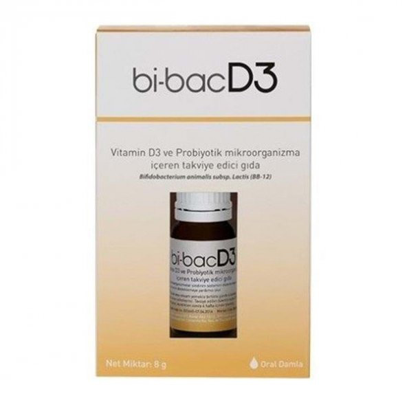 Bi-Bac D3 Probiyotikli Damla 8 gr