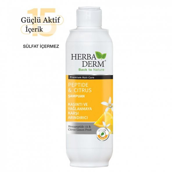 Herbaderm Peptide & Citrus Şampuan 330ml