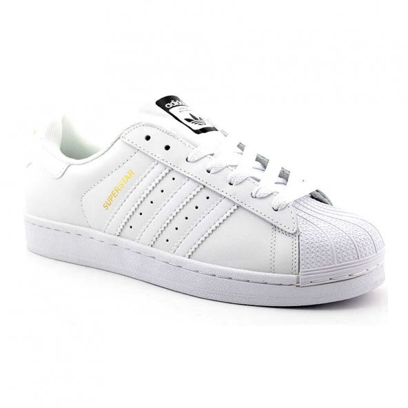 Adidas Superstar Erkek Spor Ayakkabı-Beyaz Altın - 2