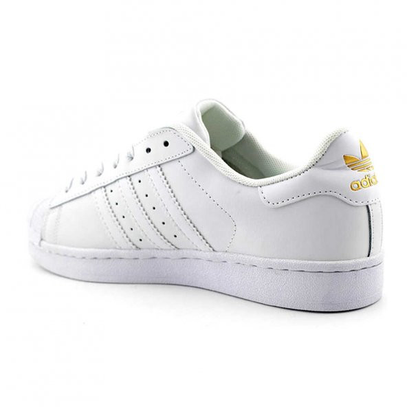 Adidas Superstar Erkek Spor Ayakkabı-Beyaz Altın - 3