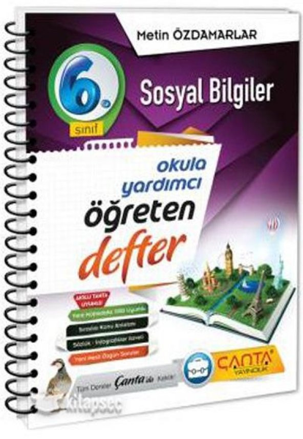 6.Sınıf Sosyal Bilgiler Öğreten Defter Çanta Yayınları