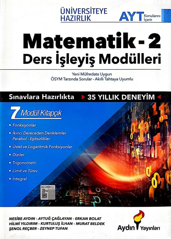 Aydın AYT Matematik 2 Ders İşleyiş Modülleri