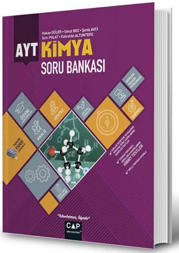 Çap Yayınları Ayt Kimya Soru Bankası Yeni 2020